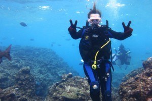 Enjoying some scuba diving off Okinawa